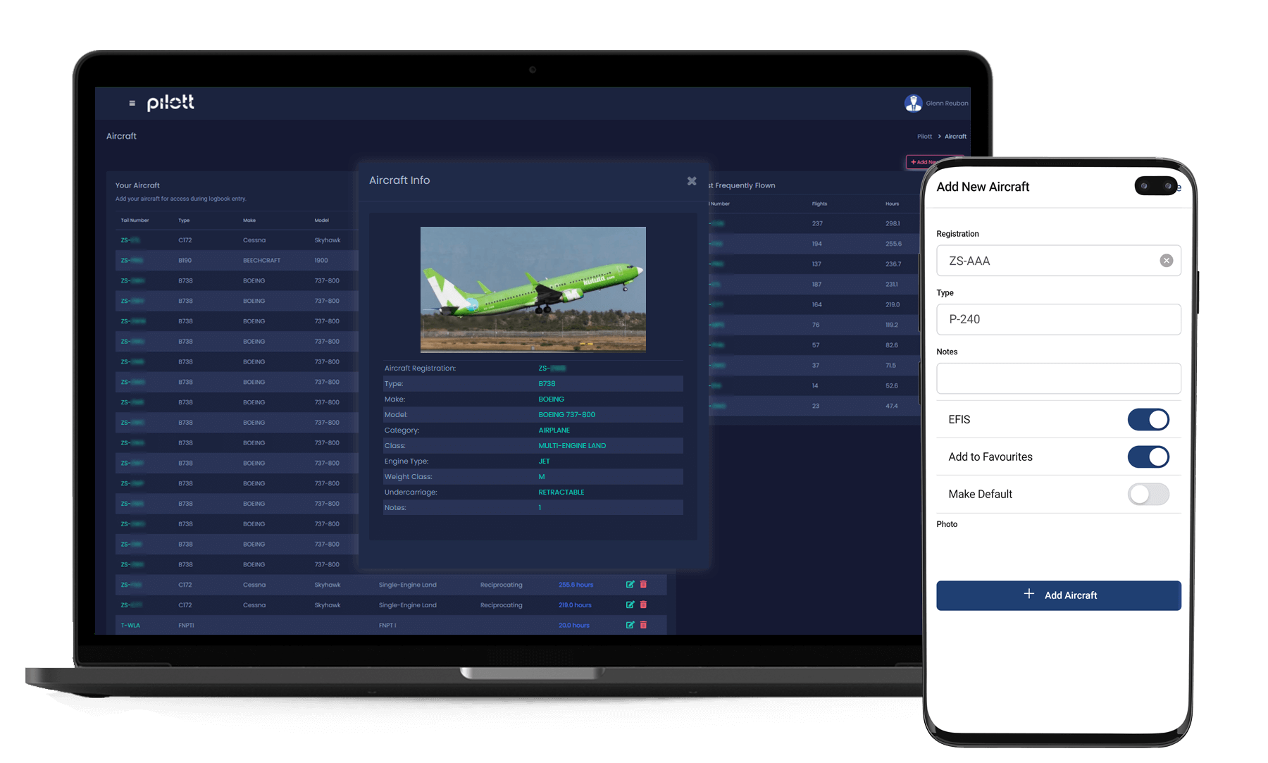 SACAA and EASA Electronic Logbook entry Pilott Aviation